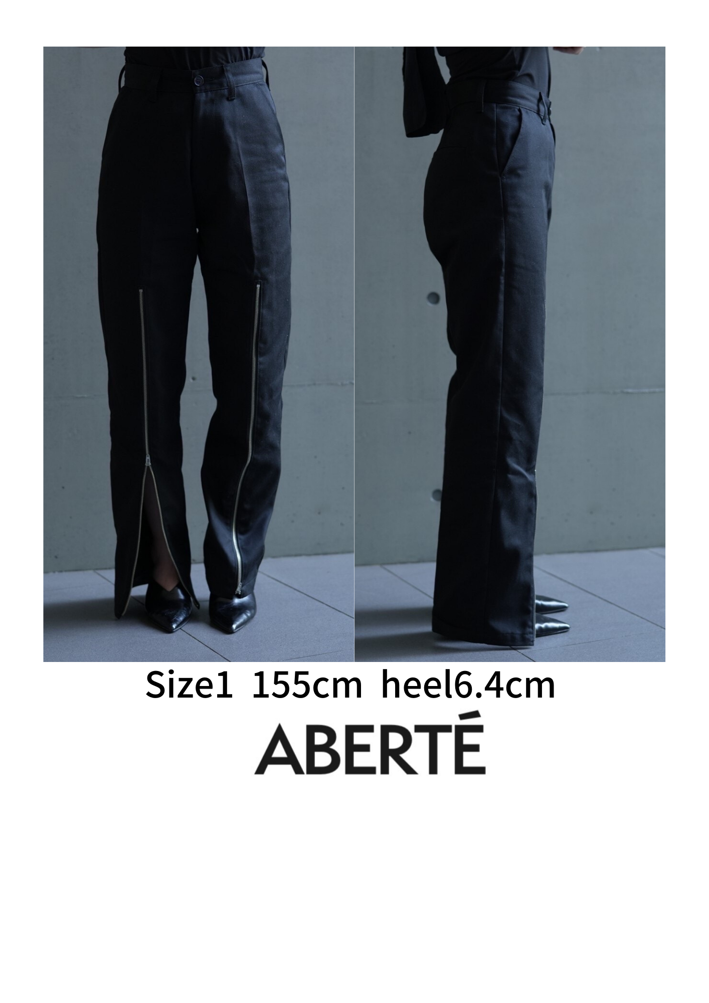 Long Zipper Straight Pants